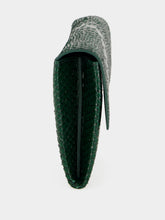 Tom Ford Emerald Green Python-Print Jean Clutch
