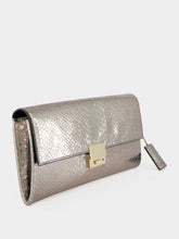 Tom Ford Silver Laminated Python Jean Clutch