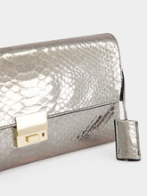 Tom Ford Silver Laminated Python Jean Clutch