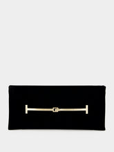 Tom Ford Black Velvet Arc Clutch Bag