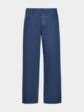 Stone Island Indigo Blue Cotton Trousers