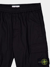 Stone Island Black Stretch Cotton Cargo Trousers