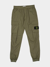 Stone Island Military Green Stretch Cotton Cargo Trousers