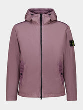 Stone Island Purple Grey Crinkle Reps Nylon Hooded Jacket