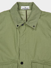 Stone Island Military Green Waxed Tela Coach Jacket