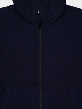 Stone Island Navy Blue Zip-Up Hooded Jumper