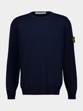 Stone Island Navy Blue Soft Organic Cotton Crewneck Jumper