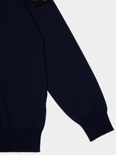 Stone Island Navy Blue Soft Organic Cotton Crewneck Jumper