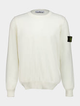 Stone Island Ivory Organic Cotton Crewneck Jumper