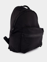 Stone Island Black Coated Nylon Backpack with Logo Patch