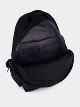 Stone Island Black Coated Nylon Backpack with Logo Patch