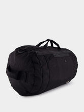 Stone Island Black Coated Nylon Duffle Bag with Logo Patch