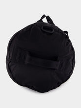 Stone Island Black Coated Nylon Duffle Bag with Logo Patch