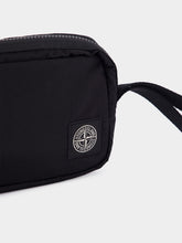 Stone Island Black Nylon Wrist Pouch with Compass Logo