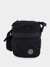 Stone Island Black Crossbody Bag with Logo Patch