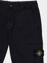 Stone Island Black Organic Cotton Stretch Cargo Shorts