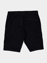 Stone Island Black Organic Cotton Stretch Cargo Shorts