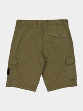 Stone Island Military Green Organic Cotton Stretch Cargo Shorts
