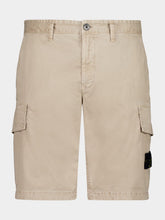 Stone Island Desert Sand Organic Cotton Stretch Cargo Shorts