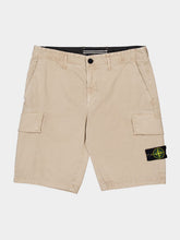 Stone Island Desert Sand Organic Cotton Stretch Cargo Shorts