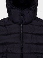 Moncler Dark Blue Hooded Short Down Jacket