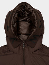 Moncler Brown Hooded Mid-Length Down Jacket