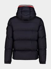 Moncler Navy Blue Hooded Short Down Jacket