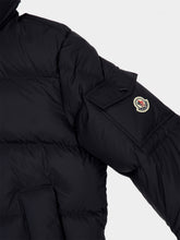 Moncler Navy Blue Hooded Short Down Jacket
