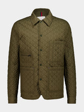 Moncler Olive Green Theoline Diamond-Quilted Padded Jacket