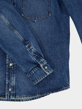 Moncler Blue Cotton Denim Shirt Jacket