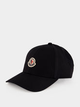 Moncler Black Cotton Gabardine Baseball Cap