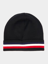 Moncler Black Tricolour Ultra-Fine Wool Beanie