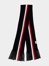 Moncler Black Tricolour Virgin Wool Scarf