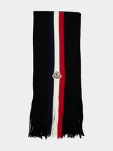 Moncler Black Tricolour Virgin Wool Scarf