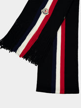 Moncler Black Tricolour Virgin Wool Scarf