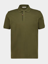 Moncler Olive Green Cotton Piqué Polo Shirt