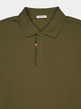 Moncler Olive Green Cotton Piqué Polo Shirt