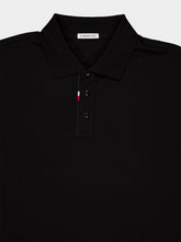 Moncler Black Logo Cotton Piquet Polo Shirt