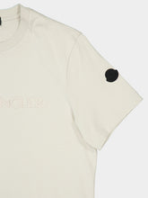 Moncler White Ivory Logo Cotton T-Shirt