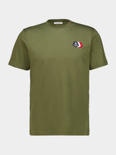 Moncler Olive Green Logo Cotton T-Shirt