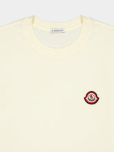 Moncler Ivory Cotton Jersey Logo T-Shirt