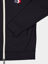 Moncler Navy Blue Logo Zip-Up Sweatshirt