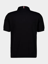 Moncler Black Logo Cotton Knit Polo