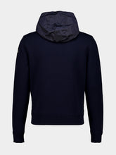 Moncler Navy Blue Cotton Blend Hooded Sweatshirt