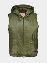 Moncler Olive Green Lansette Down Gilet