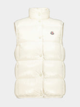 Moncler White Badia Down Gilet