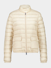Moncler Light Beige Lans Short Down Jacket