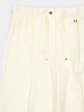 Moncler White Wool Gabardine Trousers