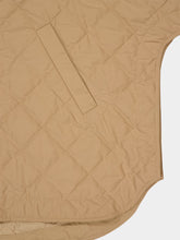 Moncler Beige Diamond-Quilted Hooded Cape