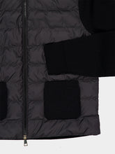 Moncler Black Wool Padded Zip-Up Cardigan
